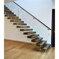 Outdoor SPA Step with Gold Stainless Steel Wood for Stairs Ball White Oak Handrail