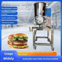 380V Small Scale Chicken Cutlet Octopus Meat Pie Pastry Beef Patty Forming Machine