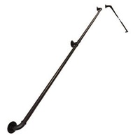 Handrail for Stair Industrial Wall Mount Pipe Staircase Hand RaIIing for Indoor and Outdoor,No-Slip Porch Black Steel