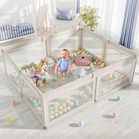 XIHA Kids Playard Portable Indoor Plastic Foldable Durable Play Yard Pen Door Yard Guardrail Kids Baby Outdoor Playpens