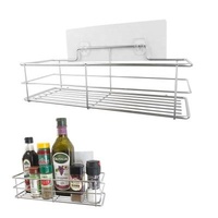 Kitchen Wall Stick Stainless Steel Condiment Rack Viable Storage Racks And Holders