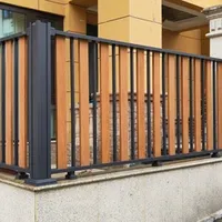 Natural Style Balcony Fence and Garden Guardrail for Courtyard with Aluminum