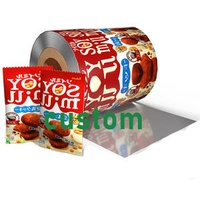 Custom Sealed Film Printed Plastic Packaging Food Sachet Hot Lamination Bag BOPP PET Aluminum CPP PE Ketchup Sealed Film Roll