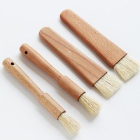 Home Kitchen Household Eco-Friendly Cooking BBQ Tool Round Handle Pastry Brush Kitchen BBQ Cooking Oil Basting Brush