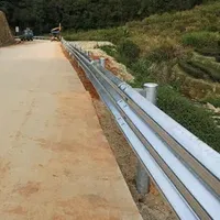 Customized Galvanized Traffic Barriers Bridge Three Waves Guardrail for Highway