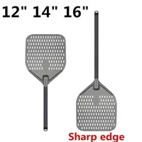 12 14 inch Pizza Shovel Peel Big long Aluminum With Long Handle Pastry Tools Peels Shovel Peel Paddle Pizza Cake Baking Tools 240729