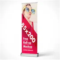 Two Side Printed Roll up Billboard Banner Vinyl Fabric Membrane Middle Black