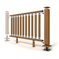 Outdoor Balcony Railing Wpc Wood Composite Plastic Handrails for Exterior
