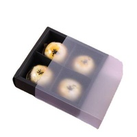 Matte Black Red Egg Yolk Pastry Packaging Paper Snowflake Pastry Baking Packaging Box Disposable Wholesale Custom Paper Box