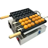 Commercial Skewer Pastry Machine Ball Shaped Waffle Maker Sugar-Coated Haws Shaped Waffle Baking Machine Quail Egg Skewer Grill