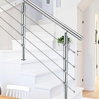 Hotel Easy Install Polished or Mirror Handrails Inox Handrail Balcony Stainless Steel Stair Handrail Custom Designs
