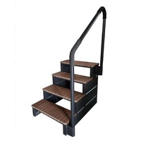 Heavy Duty Outdoor Stairs Four-Layer Spa Step With Handrail Hot Tub Spa Ladder
