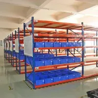 Racking Adjustable Metal Boltless Longspan Shelf Medium Duty Warehouse Industrial Rack Powder Coating Cargo Steel Iron Tool Stacking Storage Racks Shelves