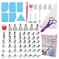 Sustainable 72 Pcs Cake Nozzles Piping Tips Pastry Piping Bags Pastry Brush Cake Supplies