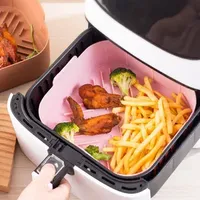 Baking Pastry Tools Silicone Air Fryer Pot Tray BBQ Barbecue Pad Plate Airfryer Oven Mold Food Safe Reusable Kitchen Accessory 221205