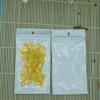 Free shipping 100pcs/lot white clear BOPP Pearl film ziplock bag-resealable pearlised film storage USB Flash Drive zipper lock packing pouch