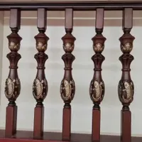 High-End Luxury Solid Wood Staircase Decoration Solid Wood Column Handrails