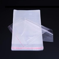 Recyclable In Stock And Custom Transparent Cellophane Clear Polybag Garment Clothes Plastic Self Adhesive OPP Bopp Bag