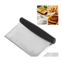 Baking Pastry Tools 1 Pcs Mtipurpose Bench Scraper Stainless Steel Pizza Dough Chopper Cutter For Diy Bread And Tool Drop Delivery Dhrs8