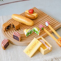 Kitchen Bread Fruit Salad Pastry Toys,Children's Wooden Kitchen Bread Fruit Salad Toys