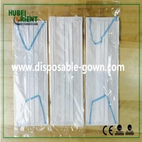 Disposable White TET Mesh Membrane Face Mask with Blue PU Band