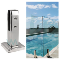 Swimming Pool Fence Balcony Stairs Stainless Steel Balustrade Swimming Pool Safety Guardrail Spigot Glass Railing Handrails