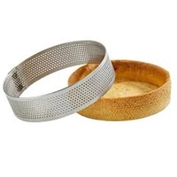 8 cm Perforated Stainless Steel Mini Tart Ring Cookie Pastry Tools Baking Rings