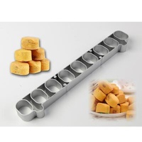 Sustainable 9 Small Round Cookie Molds And Pineapple Puff Pastry Making Tool Aluminum Cake Loaf Pan 1 Bite Puff Pastry Mold