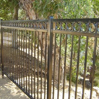 Zinc Steel Security Fence Guardrail 3D Sports Driveway Gates Farm Accessories Hardware Post Caps Metal Frame for House Garden