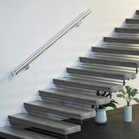 Durable Simple SS304 To Wall Handrail Handrail Bracket Balustrade Wall-Mounted Stainless Steel Handrail System