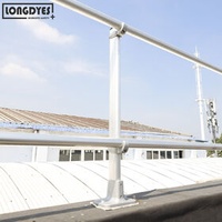 Wholesale Aluminum Permanent Fixed Guardrail Fall Protection Railings mounted on the parapet wall