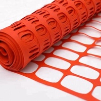 Reusable orange plastic construction site guardrail netting for warning and safety