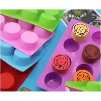 Cake Tools Sile Pudding Mold Pastry Baking Round Jelly Gummy Soap Mini Muffin Mousse Decoration Bread Biscuit Mod Kd1 Drop Delivery Dhxv5