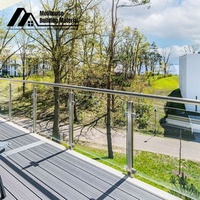 Balcony Guard Rail Bridge Balustrades Aluminum Metal Outdoor Stair Railing Handrail