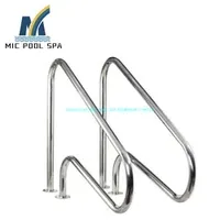 Protective AISI-304 Exit Pool Handrail Flange and Anchor Type