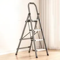 Home Aluminum Alloy Kitchen Folding Step Ladders Multifunctional Indoor Telescopic Handrail Ladder Thickened Portable Ladder WY