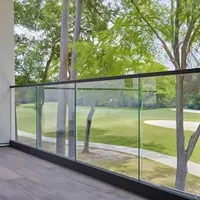 Power Coated Glass Railing, Laminated Tempered Glass Railing, U Channel Balcony Handrail