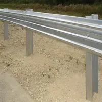 Hot Dipped Galvanized Steel Bridge River Road Traffic Barrier Aashto M180 Highway Two Wave Beam Guardrails
