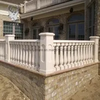 Wholesale Modern Handrail Custom Design Travertine Stone Balcony Railing and Marble Balustrade