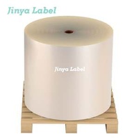 Self Adhesive Clear Stickers Waterproof Clear Packaging Label PP PE BOPP Film Mirror Stickers Material Jumbo Roll