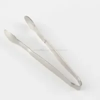 Stainless Steel Mini Sugar Flatware Pastry Ice Tongs POM Cube Pliers Candy Appetizers Serving Clip 10cm Dishwasher Safe Kitchen Tongs for Wedding Party BBQ Tea