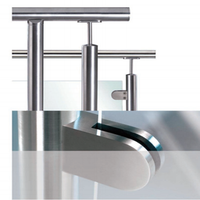 Contemporary Style Stainless Steel Handrails Iron Balustrade Deck Outdoor Pool Staircase WPC Aluminium Glass Railing Satin