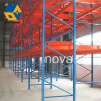 Industrial Warehouse Storage Racks Heavy-Duty Q235 Steel Metal Wisda Commerical Push Back Pallet Rack