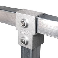 Square Tube Clamp Connector Aluminum Alloy Fence Guardrail End Rails Clamps