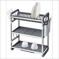 Wholesale Dish Racks 3-tier Drying Rack For Dishes Knives Spoons And Forks Kitchen Organization