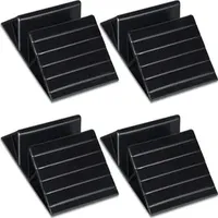 4 Pcs Support Feet for Pet Gate Plastic Triangle Reinforcement Fitting Dog Panel Isolation Fence Free Standing Pet Gate Dog Fence Panels for Configurable Wood Dog Gate Doggie Guardrail, Black
