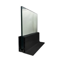 Minimalist 12 ~ 17.52mm F-type glass stair handrail mall handrail balcony handrail led deck installation aluminum base channel