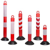 Plastic reflective column high quality and quick delivery anti-collision rubber rubber band isolation guardrail equipments traffic reflective cone P