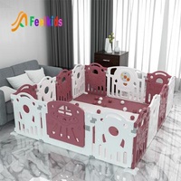 Modern Hot Selling New Design Kids Plastic Indoor Baby Playpen Kids Play Yard Supplier Guardrail Baby Playpen