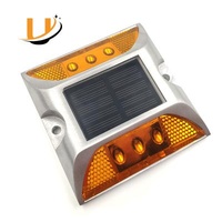 Waterproof Ip68 Driveway Led Solar Dock Light Aluminum Raised Traffic Warning Guardrail Marker Road Stud Cat Eye Road Spike
